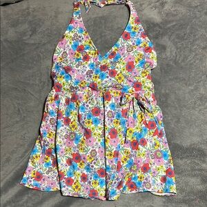 Draper James Floral Print Halter Style Swimwear